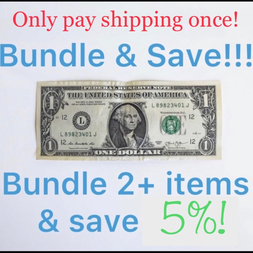 Save 5% + just one shipping fee when you bundle!